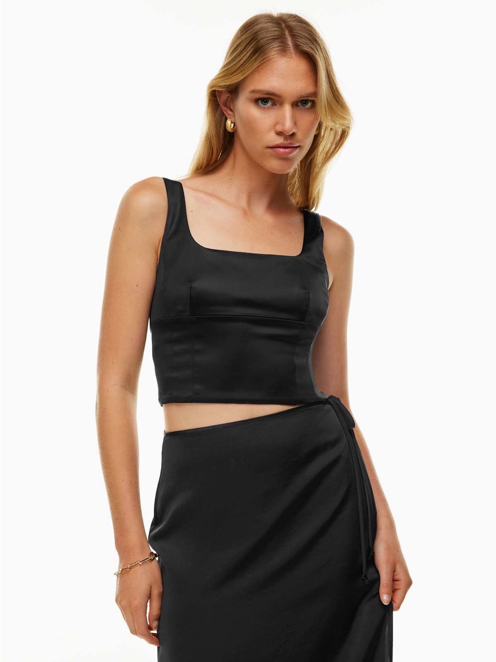 Wilfred | M | Shine Satin Bustier in black